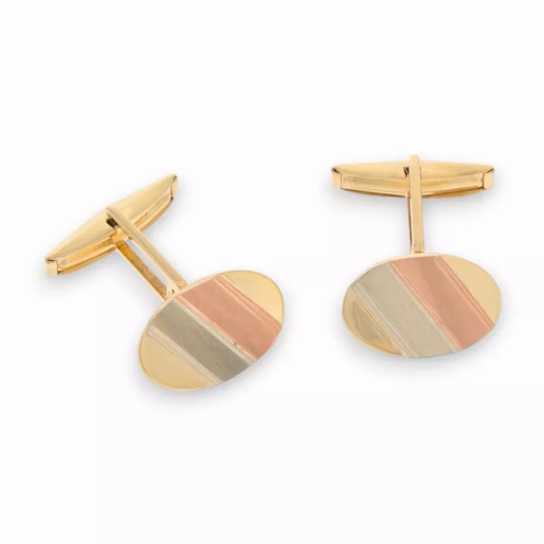 3. Tipuri de bijuterii pentru bărbați (butoni de camasa din aur galben, alb si roz)