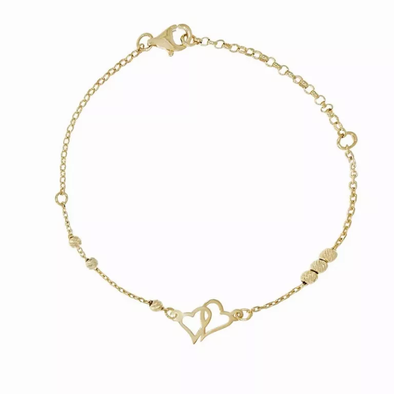 3. Bra╠&aring;t╠&ordf;a╠&aring;ri din aur pentru femei s╠&ordf;i ba╠&aring;rbat╠&ordf;i (bratara dama din aur Tezaur cu inimioare)