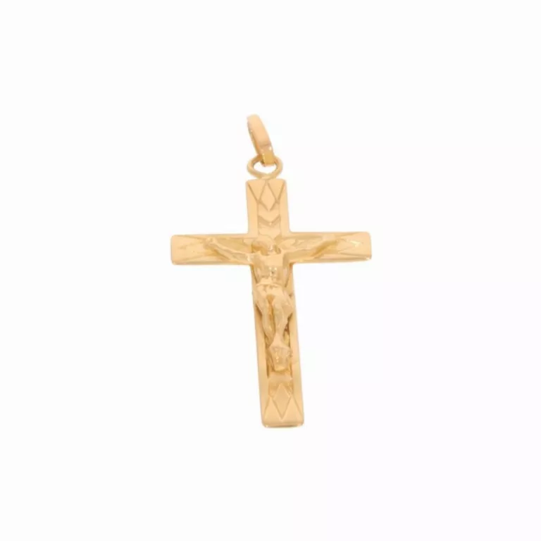 4.1. Cruciulita din aur pentru barbati (cruce din aur galben ortodoxa) 