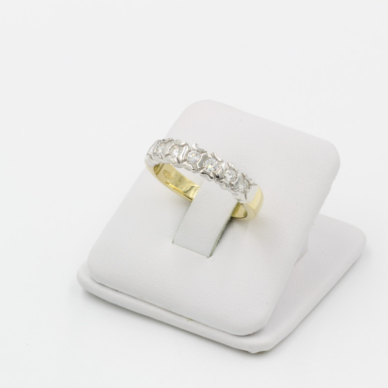 Inel Dama, Aur Mix, 18 k, 5.67 gr, cu Diamante, Cod Produs: 136994 - 2