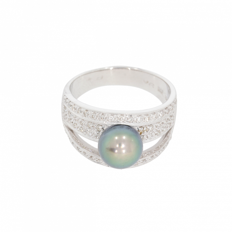 Inel Dama, Aur Alb, 14 k, 8.17 gr, cu Diamante, Cod Produs: 137603 - Tezaurshop.ro