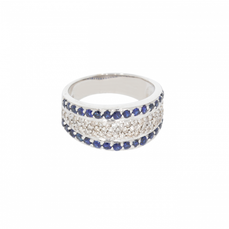 Inel Dama, Aur Alb, 18 k, 6.83 gr, cu Diamante, Cod Produs: 248917 - Tezaurshop.ro