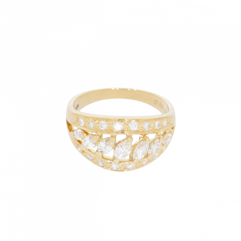 Inel Dama, Aur Galben, 18 k, 4.56 gr, cu Diamante, Cod Produs: 332670 - Tezaurshop.ro