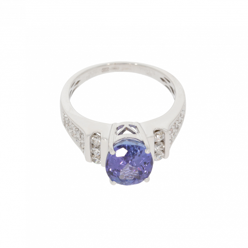Inel Dama, Aur Alb, 18 k, 5.94 gr, cu Diamante, Cod Produs: 359430 - Tezaurshop.ro