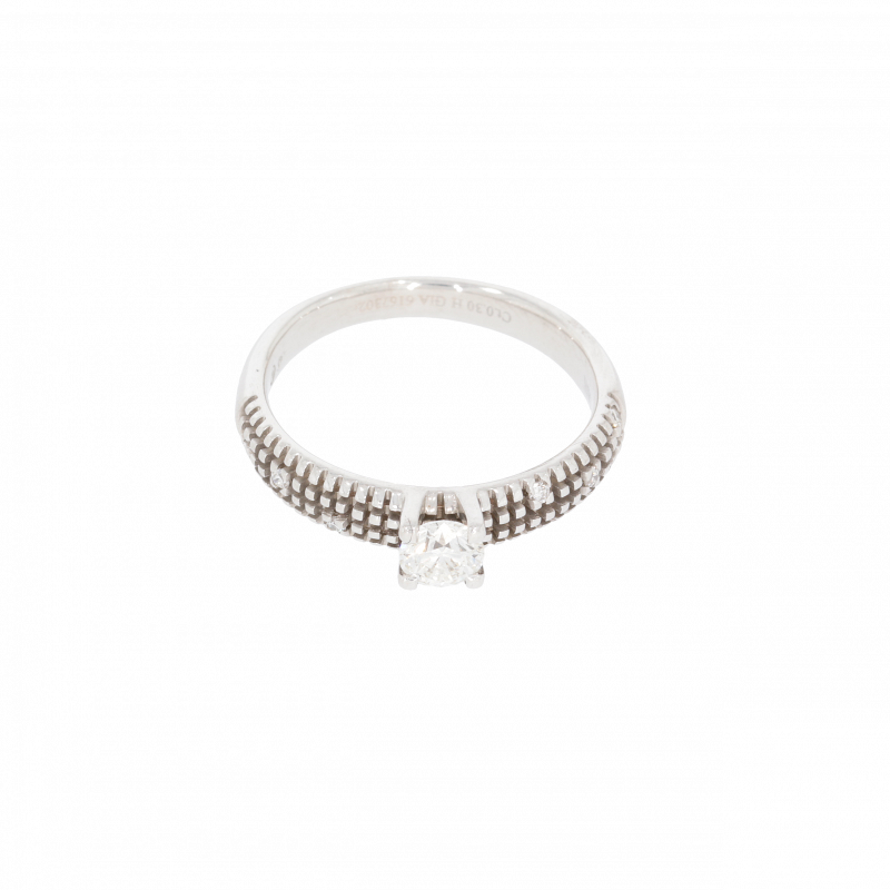 Inel Dama, Aur Alb, 18 k, 3.15 gr, cu Diamante, Cod Produs: 383479 - Tezaurshop.ro