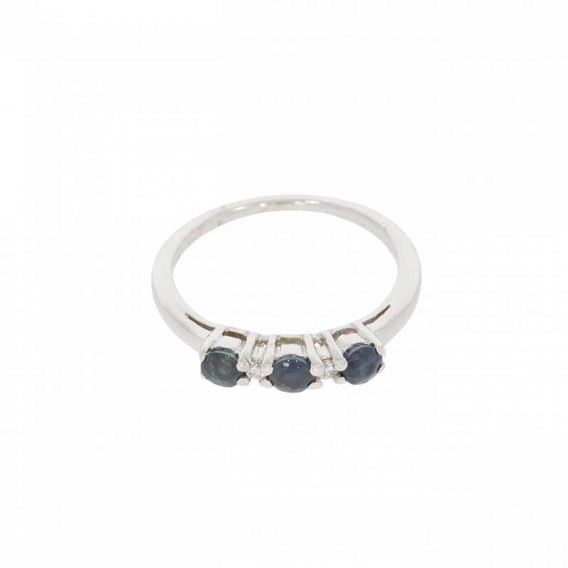 Inel Dama, Aur Alb, 14 k, 1.9 gr, cu Diamante, Cod Produs: 387106 - Tezaurshop.ro