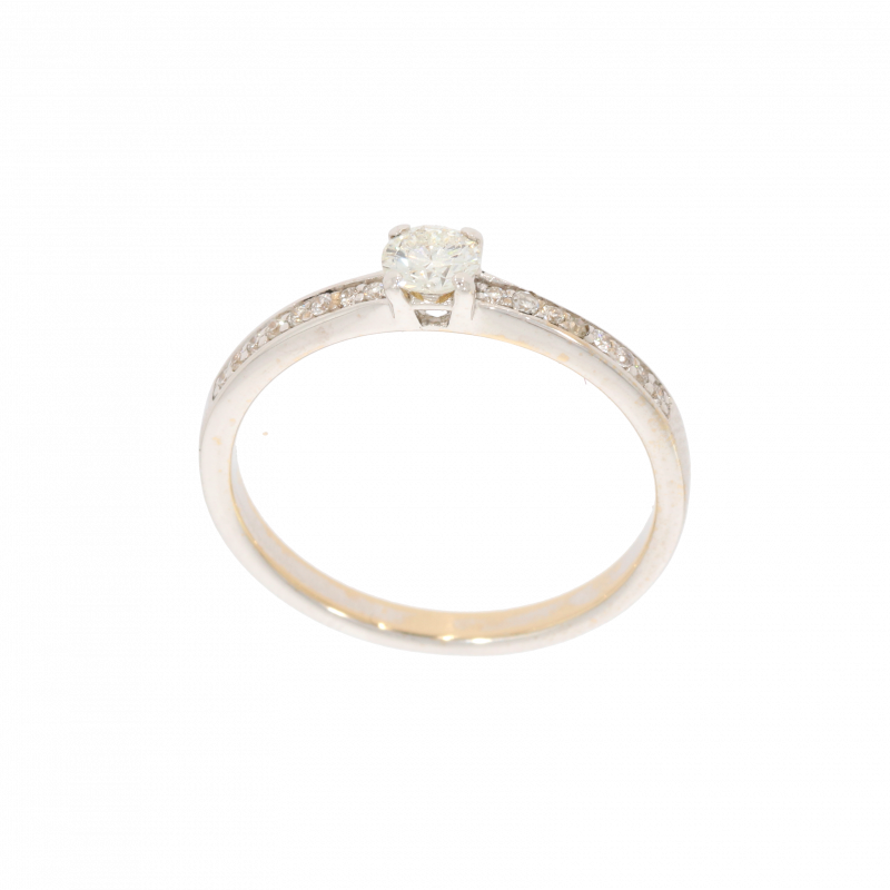 Inel Dama, Aur Alb, 18 k, 2.32 gr, cu Diamante, Cod Produs: 452087 - Tezaurshop.ro
