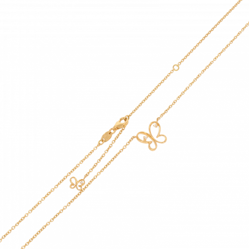 Colier, Aur Galben, 18 k, 4.05 gr, cu Diamante, Cod Produs: 481147 - 2