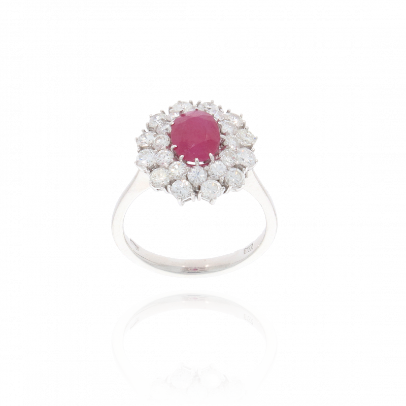 Inel Dama, Aur Alb, 18 k, 4.91 gr, cu Diamante, Cod Produs: 482124 - Tezaurshop.ro