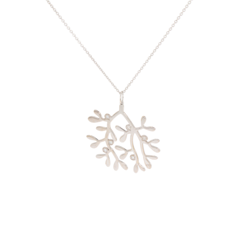 Colier, Aur Alb, 14 k, 4.88 gr, cu Diamante, Cod Produs: 486926 - Tezaurshop.ro