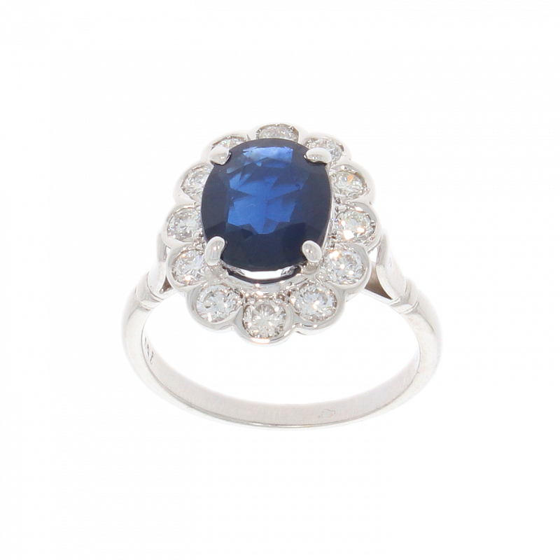 Inel Dama, Aur Alb, 18 k, 4.94 gr, cu Diamante, Cod Produs: 491343 - Tezaurshop.ro