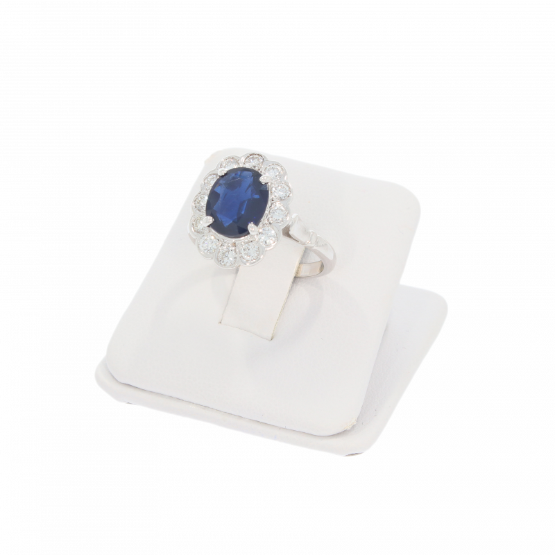 Inel Dama, Aur Alb, 18 k, 4.94 gr, cu Diamante, Cod Produs: 491343 - 2
