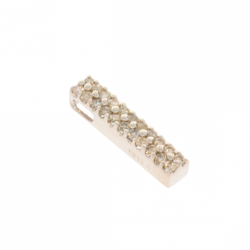 Pandantiv, Aur Alb, 18 k, 0.88 gr, cu Diamante, Cod Produs: 494136 - Tezaurshop.ro