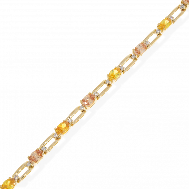 Bratara, Aur Galben, 18 k, 22.34 gr, cu Diamante, Cod Produs: 500992 - 2