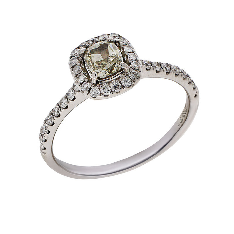 Inel, Aur Alb, 18 k, 2.73 gr, cu Diamante, Cod Produs: 501716