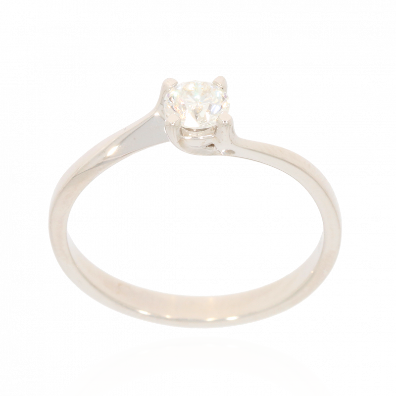 Inel Dama, Aur Alb, 14 k, 1.5 gr, cu Diamante, Cod Produs: 501858 - Tezaurshop.ro
