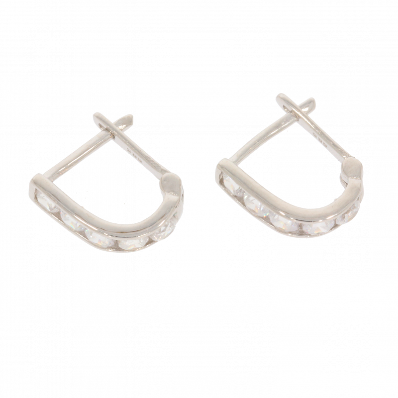 Cercei, Aur Alb, 14 k, 0.86 gr, Cod Produs: 502784 - Tezaurshop.ro