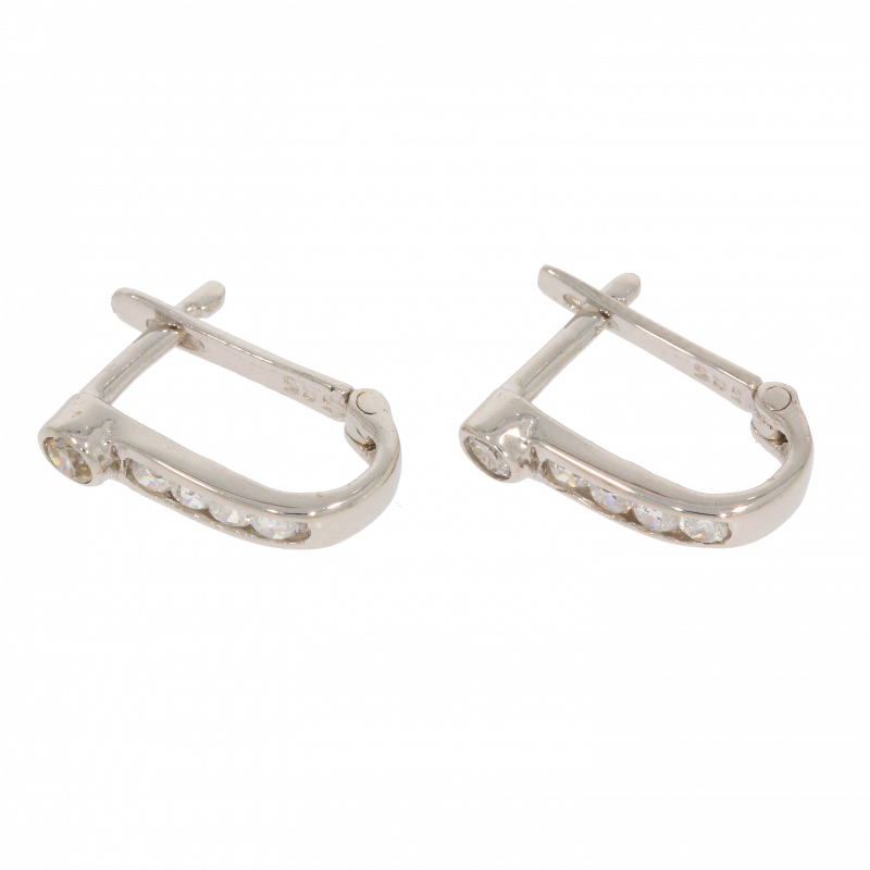 Cercei, Aur Alb, 14 k, 1.35 gr, Cod Produs: 502802 - Tezaurshop.ro