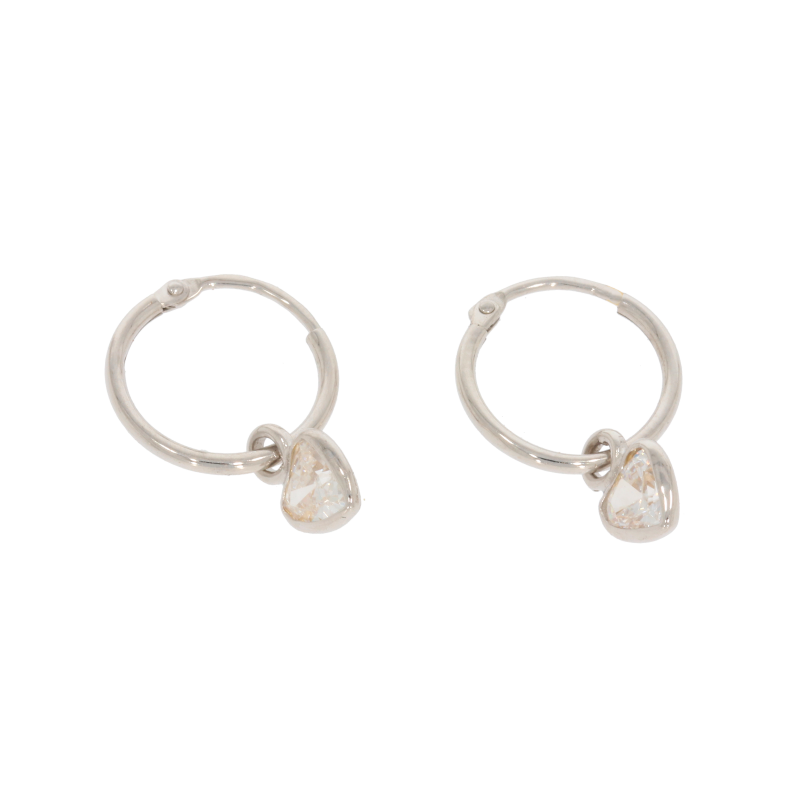 Cercei, Aur Alb, 18 k, 0.54 gr, Cod Produs: 502985 - Tezaurshop.ro