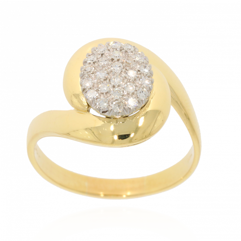 Inel Dama, Aur Galben, 18 k, 6.74 gr, cu Diamante, Cod Produs: 503336 - Tezaurshop.ro