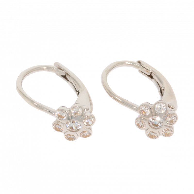 Cercei, Aur Alb, 14 k, 1.24 gr, Cod Produs: 503398 - Tezaurshop.ro