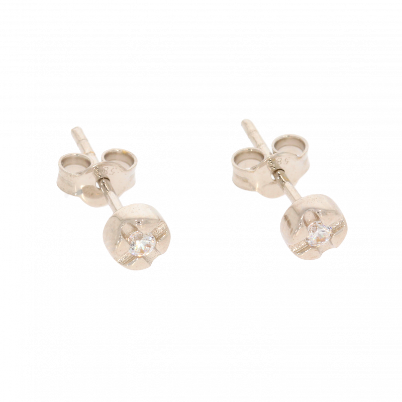 Cercei, Aur Alb, 14 k, 1.04 gr, Cod Produs: 507003 - Tezaurshop.ro