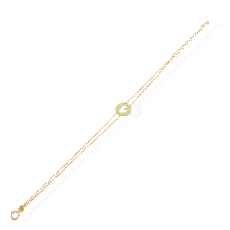 Bratara, Aur Galben, 14 k, 1.38 gr, cu Diamante, Cod Produs: 508084 - Tezaurshop.ro