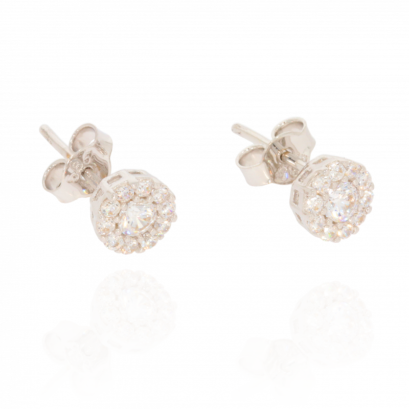 Cercei, Aur Alb, 14 k, 1.08 gr, Cod Produs: 511570 - Tezaurshop.ro