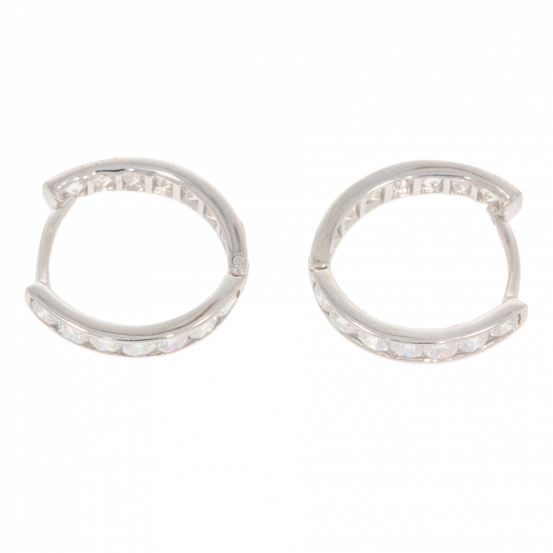 Cercei, Aur Alb, 14 k, 1.91 gr, Cod Produs: 511770 - Tezaurshop.ro
