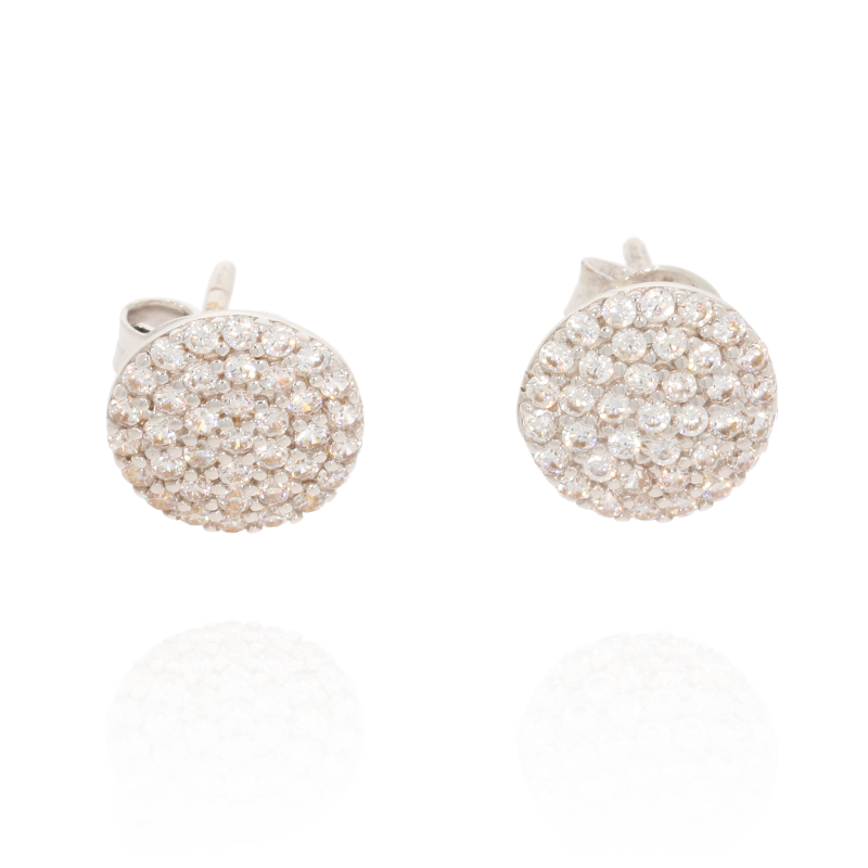 Cercei, Aur Alb, 14 k, 1.35 gr, Cod Produs: 514245 - Tezaurshop.ro
