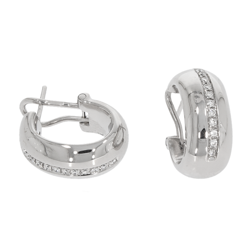 Cercei, Aur Alb, 18 k, 10.03 gr, cu Diamante, Cod Produs: 532578 - Tezaurshop.ro