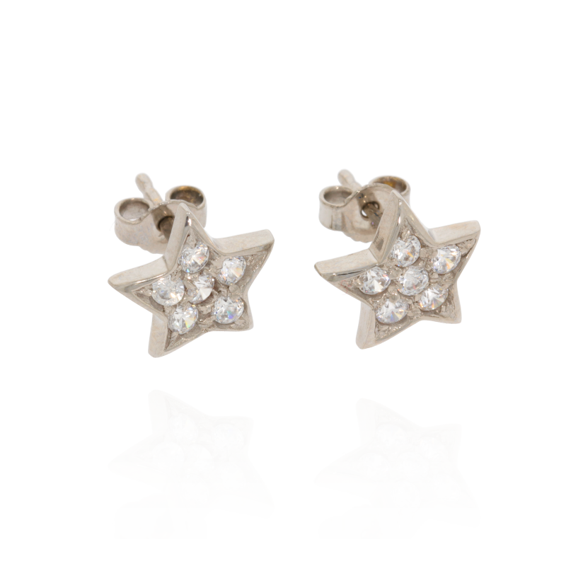 Cercei, Aur Alb, 18 k, 3 gr, Cod Produs: 546042 - Tezaurshop.ro