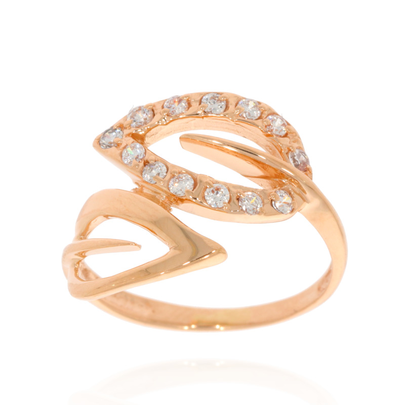 inel din aur aur roz 14k 549499