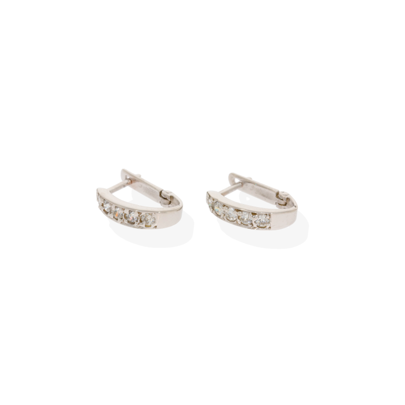 Cercei, Aur Alb, 14 k, 2.55 gr, Cod Produs: 551721 - Tezaurshop.ro