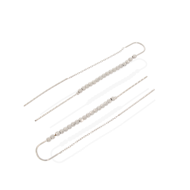 Cercei, Aur Alb, 14 k, 2.38 gr, Cod Produs: 554079 - Tezaurshop.ro