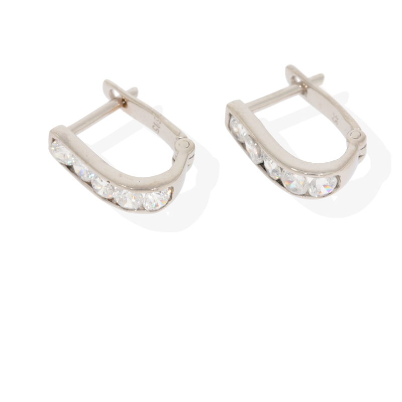 Cercei, Aur Alb, 14 k, 1.82 gr, Cod Produs: 555354 - Tezaurshop.ro