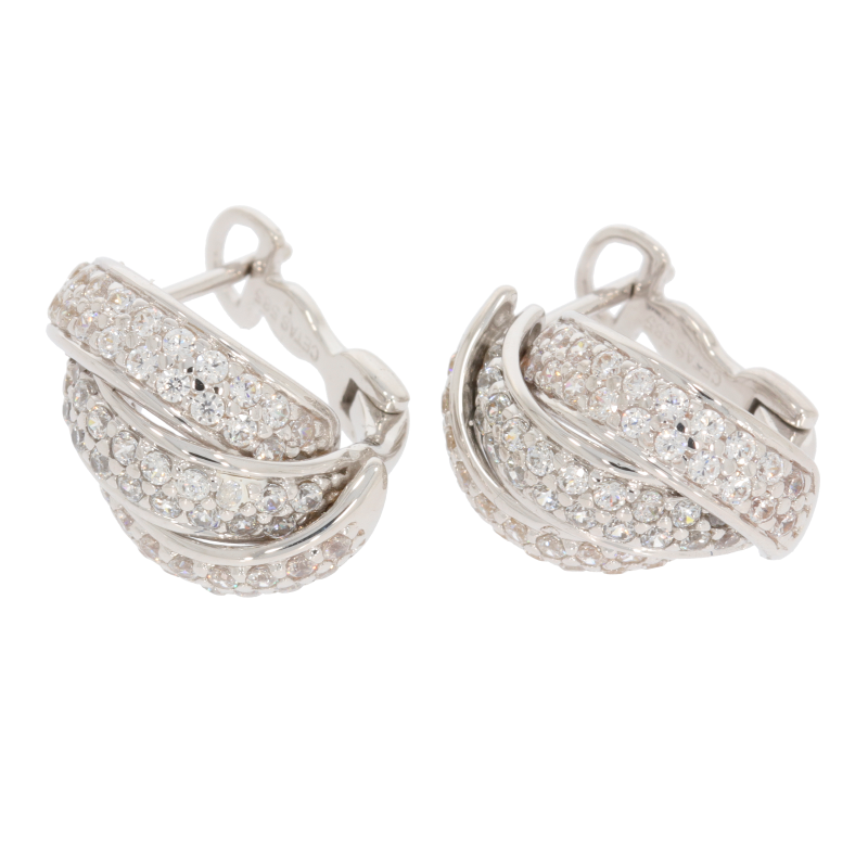 Cercei, Aur Alb, 14 k, 6.4 gr, Cod Produs: 556484 - Tezaurshop.ro