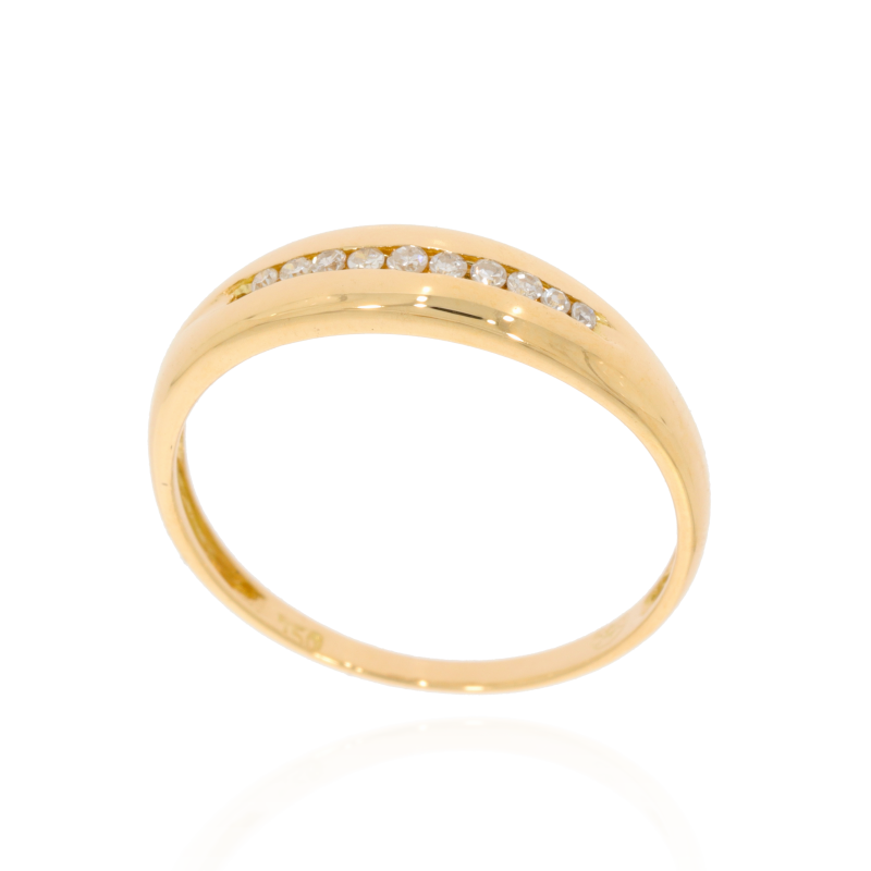 Inel Dama, Aur Galben, 18 k, 1.73 gr, cu Diamante, Cod Produs: 556872 - Tezaurshop.ro
