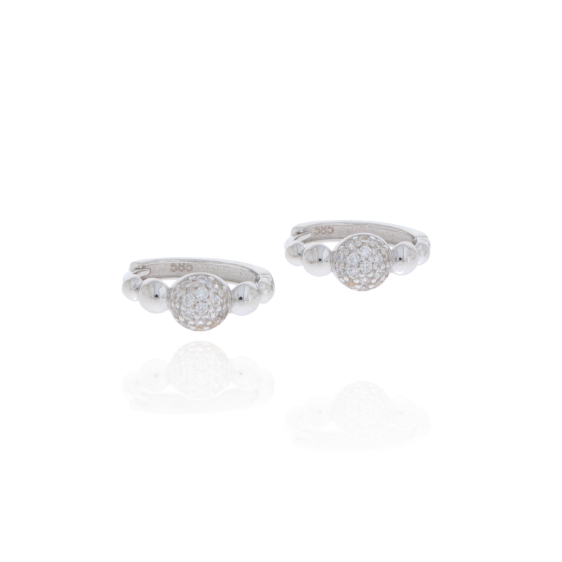 Cercei, Aur Alb, 14 k, 2.8 gr, Cod Produs: 560024 - Tezaurshop.ro