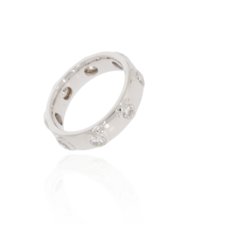 Inel Dama, Aur Alb, 18 k, 6.88 gr, cu Diamante, Cod Produs: 560381 - Tezaurshop.ro