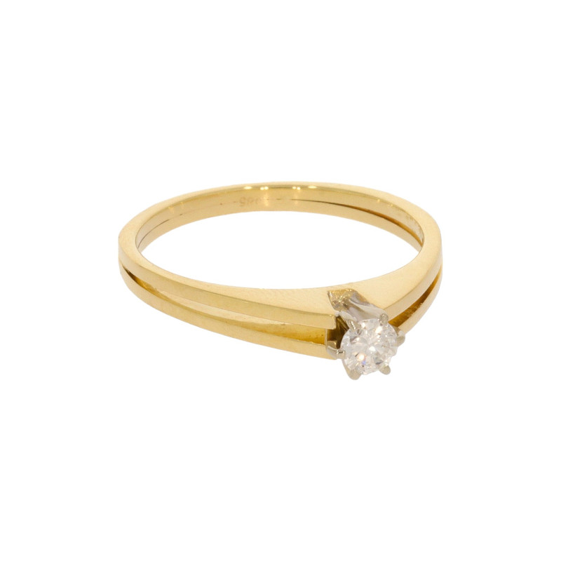 Inel Dama, Aur Galben, 14 k, 3.18 gr, cu Diamante, Cod Produs: 560521 - Tezaurshop.ro