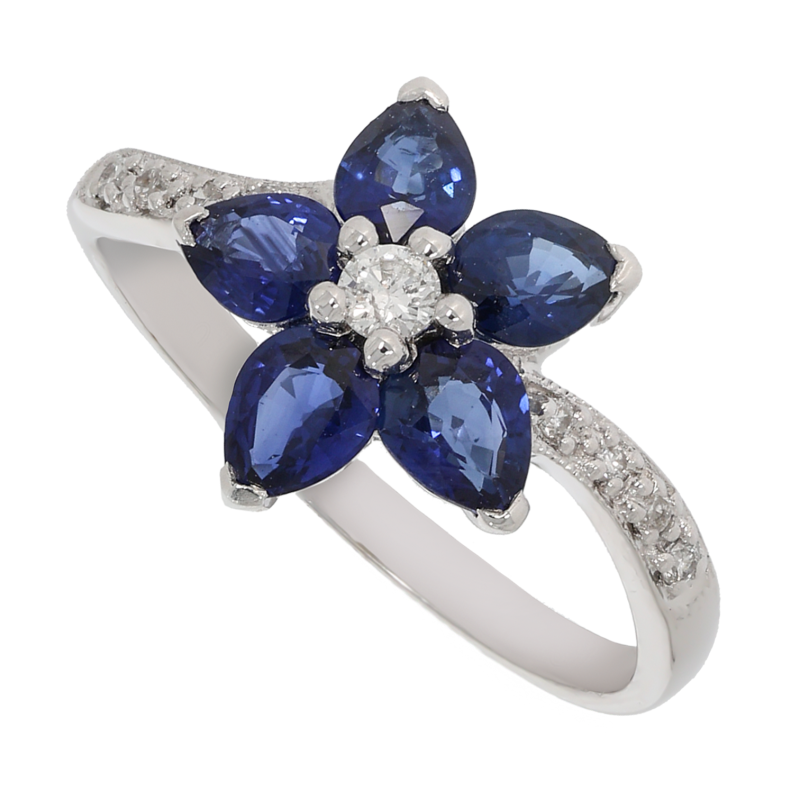 Inel Dama, Aur Alb, 18 k, 2.82 gr, cu Diamante, Cod Produs: 561216 - Tezaurshop.ro