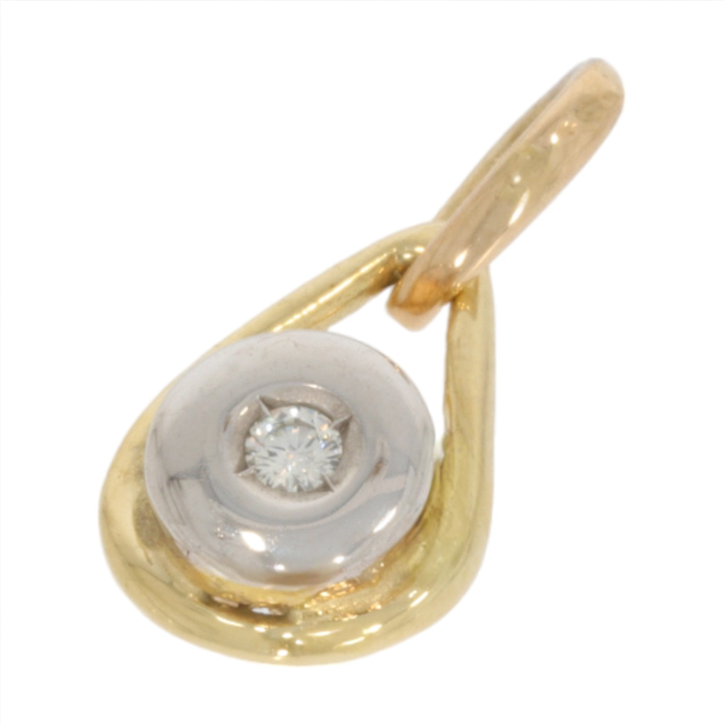 Pandantiv, Aur Mix, 14 k, 1.9 gr, cu Diamante, Cod Produs: 561370 - 2