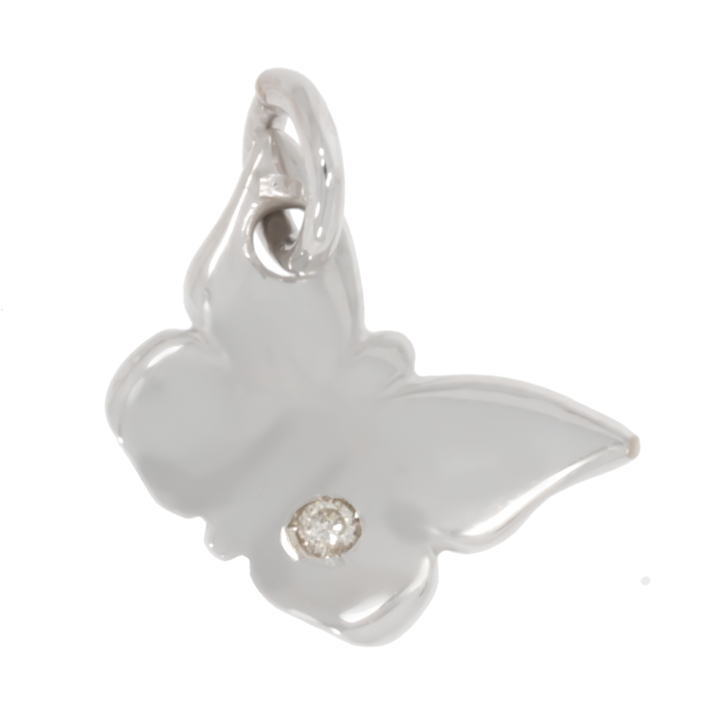 Pandantiv, Aur Alb, 18 k, 1.35 gr, cu Diamante, Cod Produs: 561646 - Tezaurshop.ro