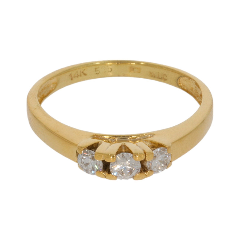Inel Dama, Aur Galben, 14 k, 2.12 gr, cu Diamante, Cod Produs: 561753 - Tezaurshop.ro