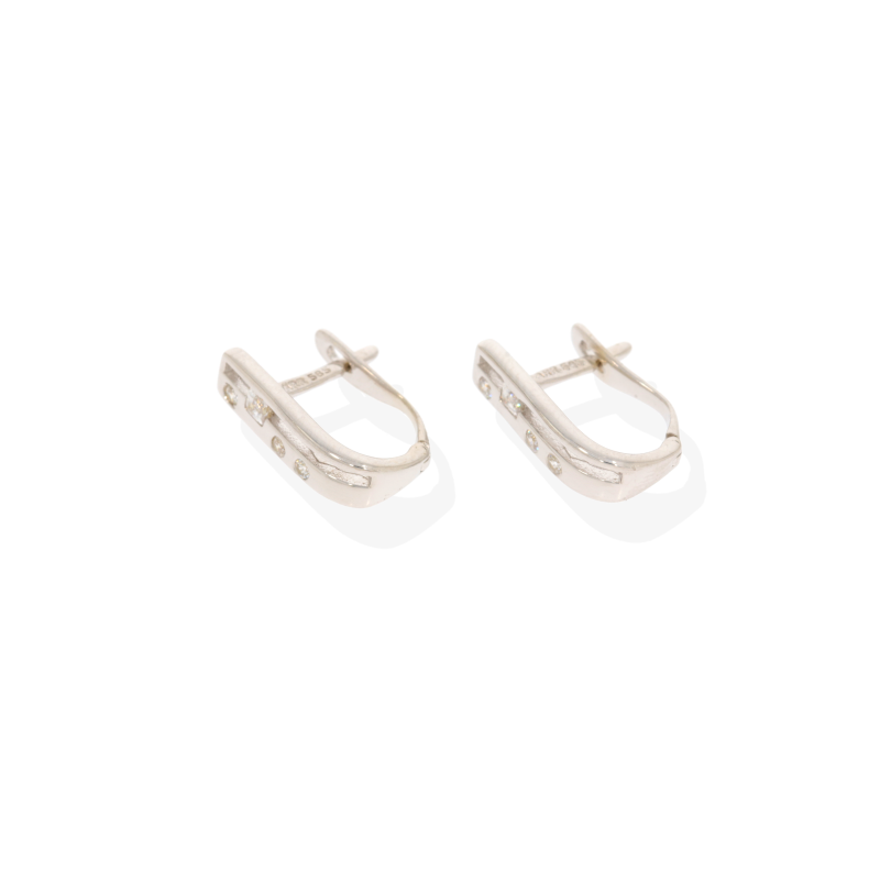 Cercei, Aur Alb, 14 k, 2.34 gr, Cod Produs: 562950 - Tezaurshop.ro