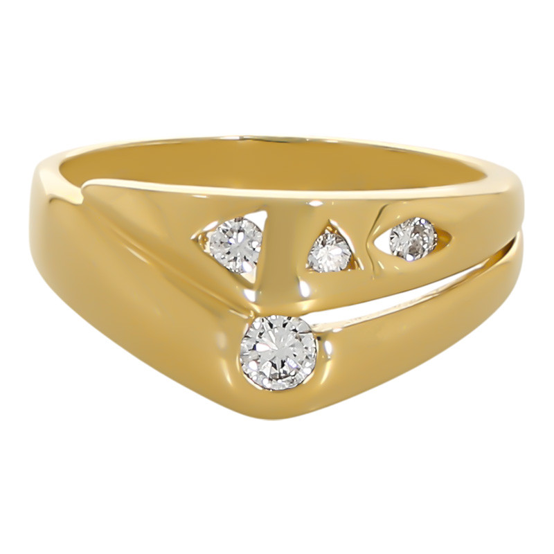Inel Dama, Aur Galben, 18 k, 4.06 gr, cu Diamante, Cod Produs: 564458