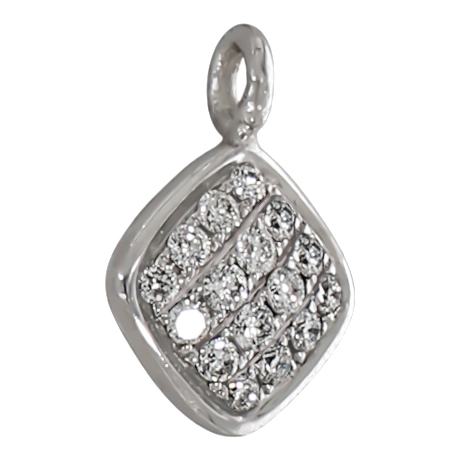 Pandantiv, Aur Alb, 18 k, 0.66 gr, cu Diamante, Cod Produs: 566950