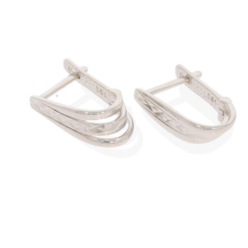 Cercei, Aur Alb, 14 k, 2.32 gr, Cod Produs: 568655 - Tezaurshop.ro