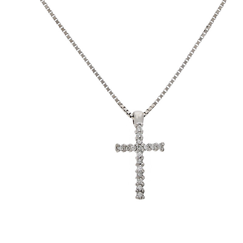 Colier, Aur Alb, 18 k, 3.57 gr, cu Diamante, Cod Produs: 568837 - Tezaurshop.ro